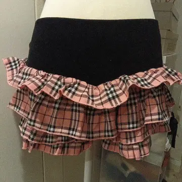 트라랄라 TRALALA 핑크 체크 치마바지