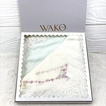 WAKO 와코 손수건 2장 세트 면 레이스