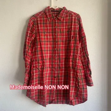 [ 새상품급 ] Mademoiselle NON NON 체크 셔츠