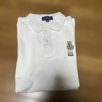폴로 랄프로렌 피케 셔츠 폴로베어 로고 화이트