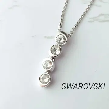 SWAROVSKI 스와로브스키 목걸이 크리스탈 4연 박스 포함