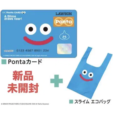 드래곤 퀘스트 슬라임 Ponta 카드 + 에코백 [ 미개봉 새상품 ]