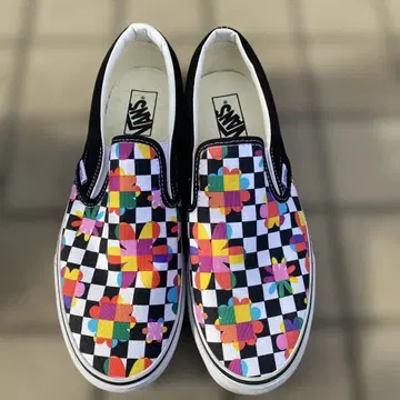 VANS 슬립온 체커 꽃 flower 28cm