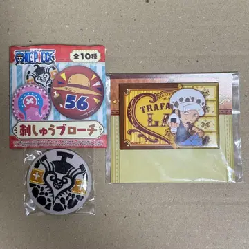 ONEPIECE 로 이타 초코 캔뱃지 자수 브로치 세트