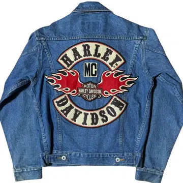 HARLEY DAVIDSON 가방 로고 프레임 트래커 데님 자켓