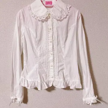 블라우스 화이트 angelic pretty 화이트 긴팔
