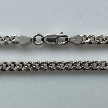 실버925 4면 컷 키헤이 체인 목걸이 싱글 70cm 롱