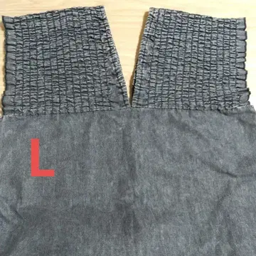 [ 새상품 ] 시마무라 셔링 데님 원피스 블랙 L