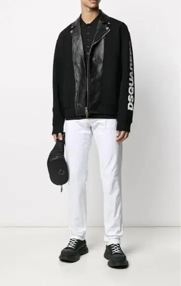 대폭 할인 중! 새상품급! DSQUARED2 가죽 자켓 블랙