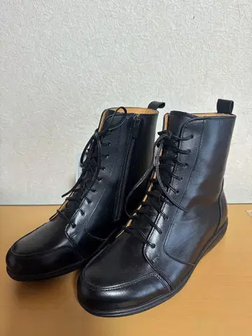 가죽 숏부츠 블랙