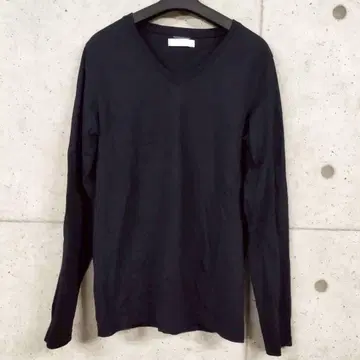 junhashimoto V넥 긴팔 상의 블랙 사이즈 표기 3