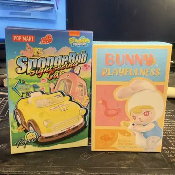 POPMART BUNNY와 Spongebob 피규어 세트