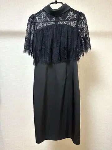 블랙 레이스 드레스 결혼식 원피스