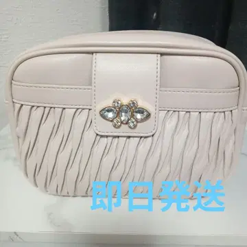 라이트 핑크 플리츠 숄더백