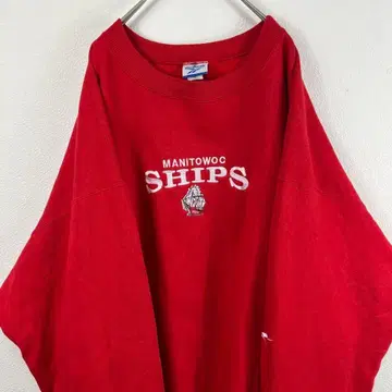 USA 제조 90s 리복 자수 오버 사이즈 맨투맨 빨간색