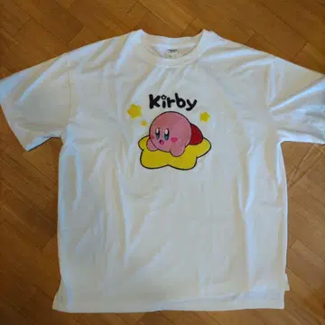 새상품 별의 커비 커비 사가 자수 T셔츠 화이트 M 루즈핏