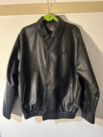 FUBU 블랙 가죽 자켓