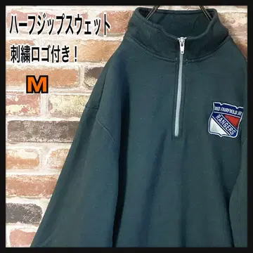 [ 인기 ] 하프 지퍼 맨투맨 RANGERS 자수 로고 그레이 M
