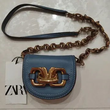 ZARA 블루 숄더백 반달형 미사용 새상품