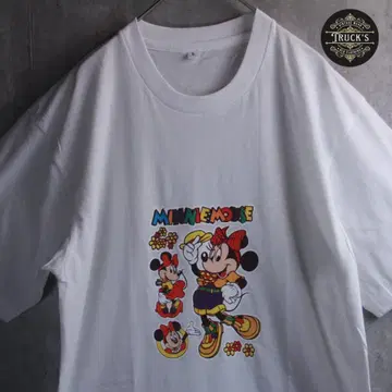 구제 의류 디즈니 미니 마우스 T셔츠 싱글 스티치 90s