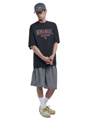 NOMANUAL 프린트T셔츠 M 사이즈 블랙