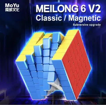 Moyu Meilong 6x6 M V2 스티커리스 자기 마법 큐브