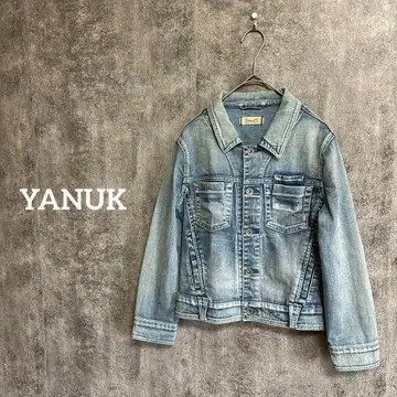 야누크 데님 자켓 G 빈티지 가공 라이트 블루 XS