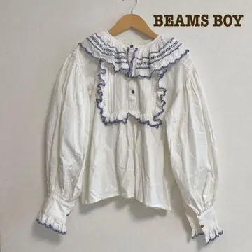 BEAMSBOY / 엠블럼 레이스 오버 블라우스