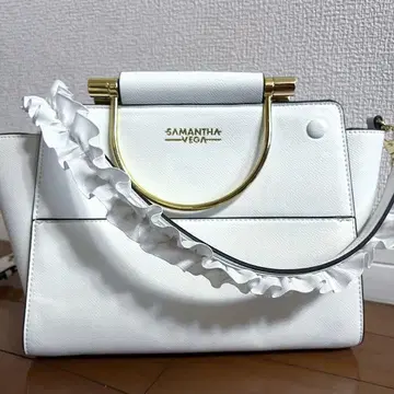 SAMANTHA VEGA 프릴 핸드백 숄더백 화이트