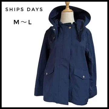 SHIPS Days 네이비 후드 부착 마운틴 후드티 M L 아우터