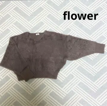 flower 스위트 샤기 니트
