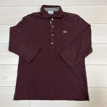 LACOSTE 버건디 피케 셔츠 사이즈 4