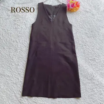 ROSSO 로쏘 [ M ] 슬리브리스 V넥 원피스 블랙 심플