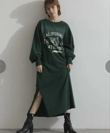enhaut 로고&타이거 프린트 원피스 데님
