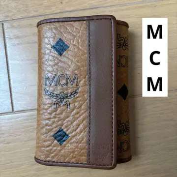 최종 가격 인하 MCM 브라운 가죽 키케이스