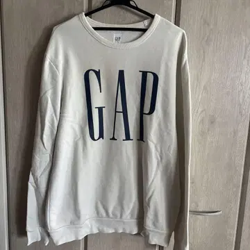 GAP 화이트 맨투맨 L