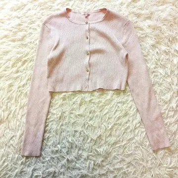 TOCCA 토카 실크 라메 블렌드 크롭 기장 가디건 XS