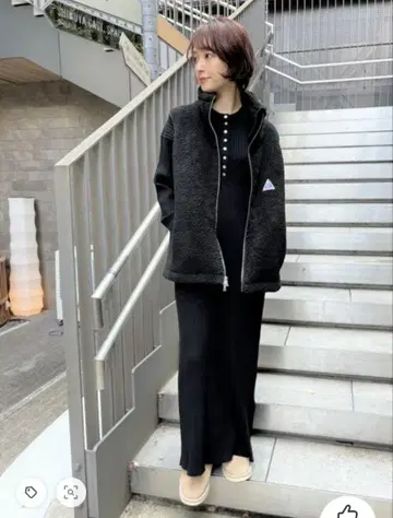 Spick & Span / 헨리넥 리브 니트 원피스