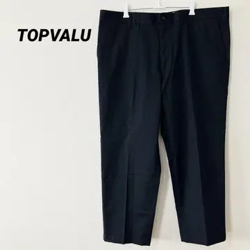 탑밸류 네이비 팬츠 면 소재 루즈핏 심플 프리 사이즈