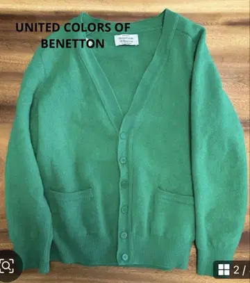 [ 고급 ] 이탈리아제 베네통 Benetton 모 100% 그린