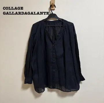 콜라주 개럴개런트 라미 2way 블라우스 린넨 시어