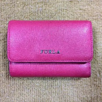 FURLA 핑크 3단 폴더형 지갑