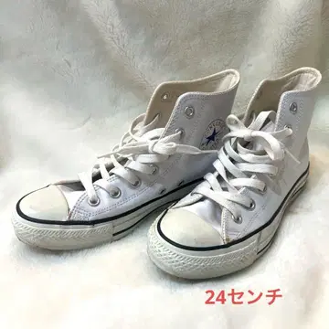 컨버스 화이트 하이컷 스니커즈 24cm 화이트 컨버스