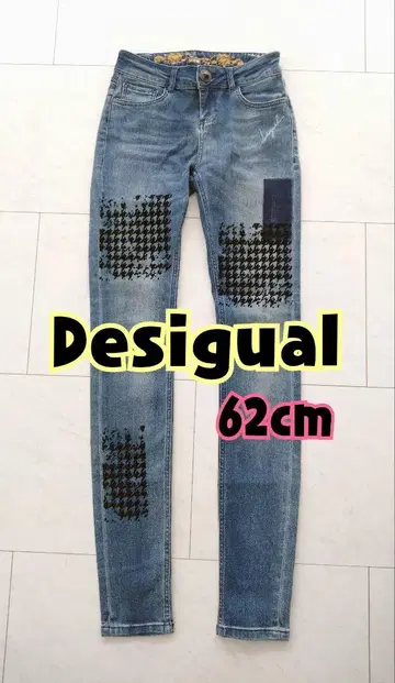 [ 새상품급 ] Desigual 데시그알 24 스키니 데님 스키니 청바지