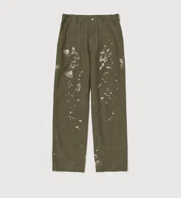 WASHED BAGGY SATIN BLEACHED BAKER PANTS
