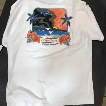 RipCurl 엽서풍 T셔츠 S 화이트
