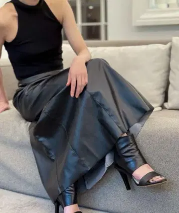 시착만 한 상품 conn tokyo 가죽 라이크 패널 스커트 1 일본제