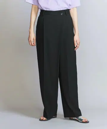새상품급 포플린 랩 와이드 팬츠