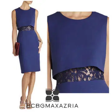 BCBGMAXAZRIA 네이비 허리 레이스 원피스 02
