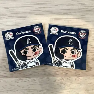 라이온즈 후지야 콜라보 쿠키 스티커 밤 선수 2장 세트